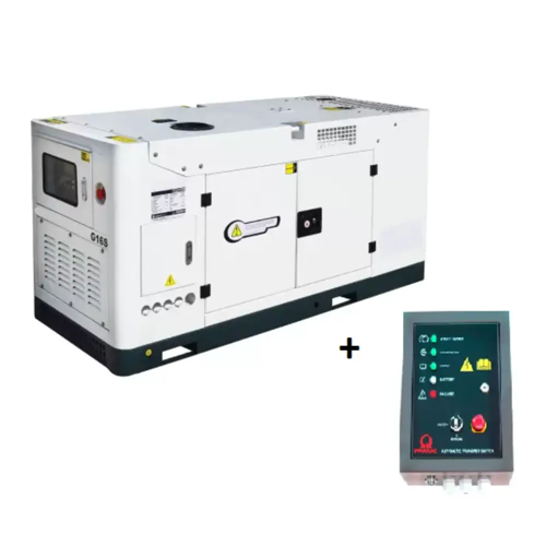 Gerador de Emergência Automático a Diesel 20kVA com ATS + Quadro Inversor ATS 200A